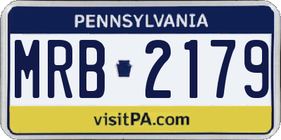PA license plate MRB2179