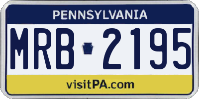PA license plate MRB2195