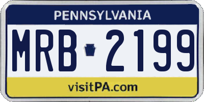 PA license plate MRB2199
