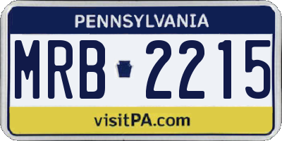 PA license plate MRB2215
