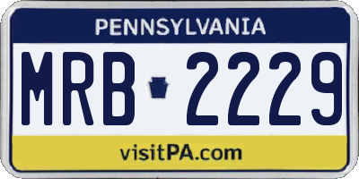 PA license plate MRB2229
