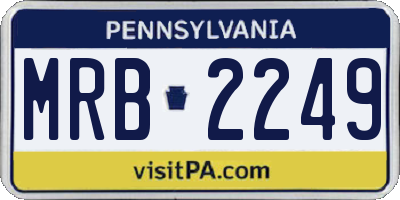 PA license plate MRB2249