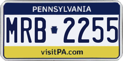 PA license plate MRB2255