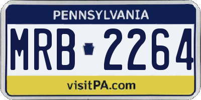 PA license plate MRB2264