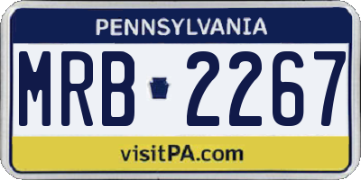 PA license plate MRB2267