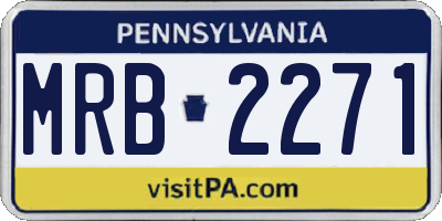 PA license plate MRB2271