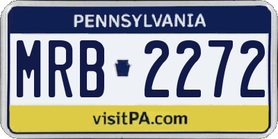 PA license plate MRB2272