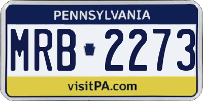 PA license plate MRB2273