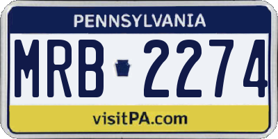 PA license plate MRB2274