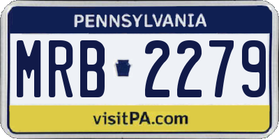 PA license plate MRB2279