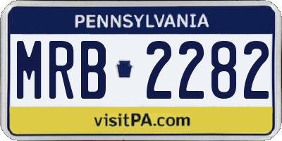 PA license plate MRB2282