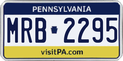 PA license plate MRB2295