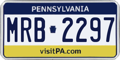 PA license plate MRB2297