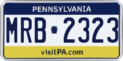 PA license plate MRB2323