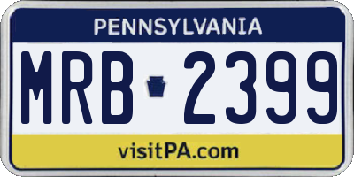 PA license plate MRB2399