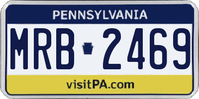 PA license plate MRB2469