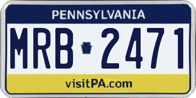 PA license plate MRB2471