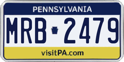 PA license plate MRB2479