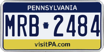 PA license plate MRB2484