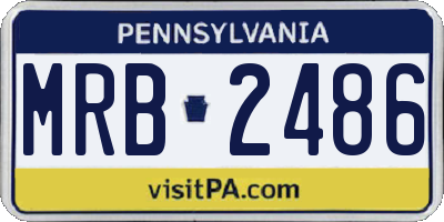PA license plate MRB2486