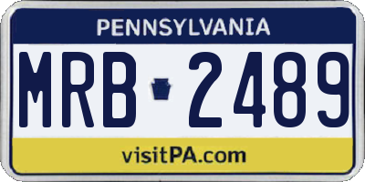PA license plate MRB2489