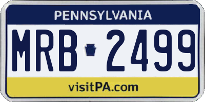 PA license plate MRB2499