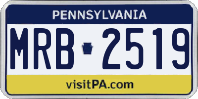 PA license plate MRB2519