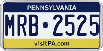 PA license plate MRB2525
