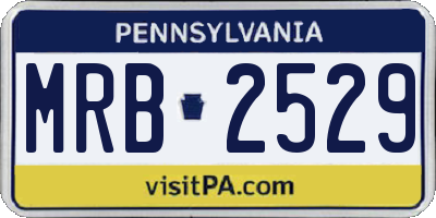PA license plate MRB2529