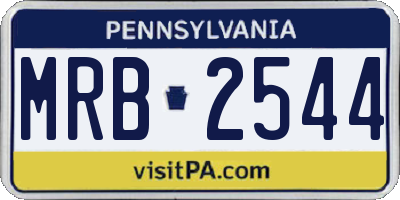 PA license plate MRB2544