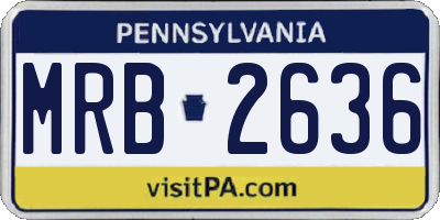 PA license plate MRB2636