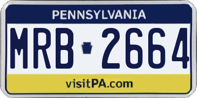 PA license plate MRB2664