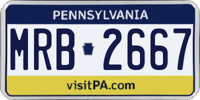PA license plate MRB2667