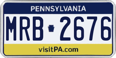 PA license plate MRB2676