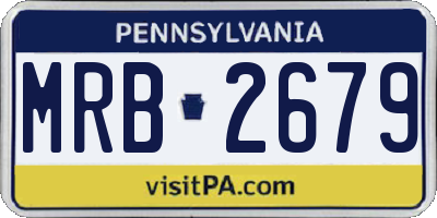 PA license plate MRB2679