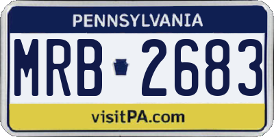 PA license plate MRB2683