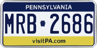 PA license plate MRB2686