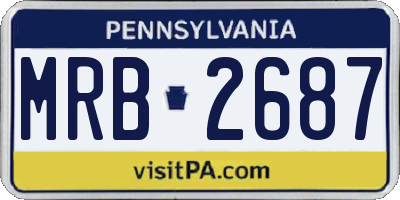 PA license plate MRB2687