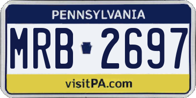 PA license plate MRB2697