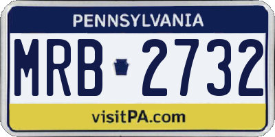 PA license plate MRB2732