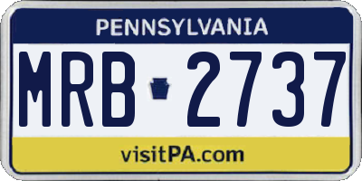 PA license plate MRB2737