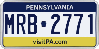 PA license plate MRB2771