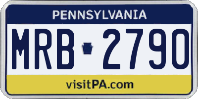 PA license plate MRB2790