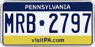 PA license plate MRB2797