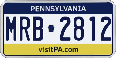 PA license plate MRB2812