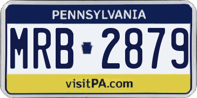 PA license plate MRB2879
