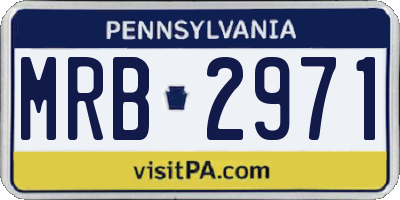 PA license plate MRB2971