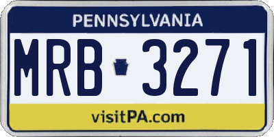 PA license plate MRB3271