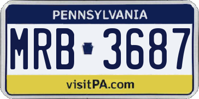 PA license plate MRB3687