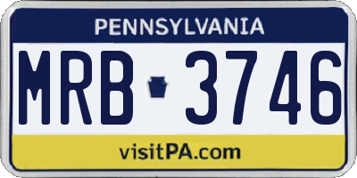 PA license plate MRB3746